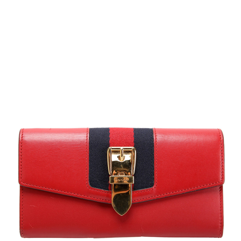 Gucci 476084 Sylvie Continental Wallet Red
