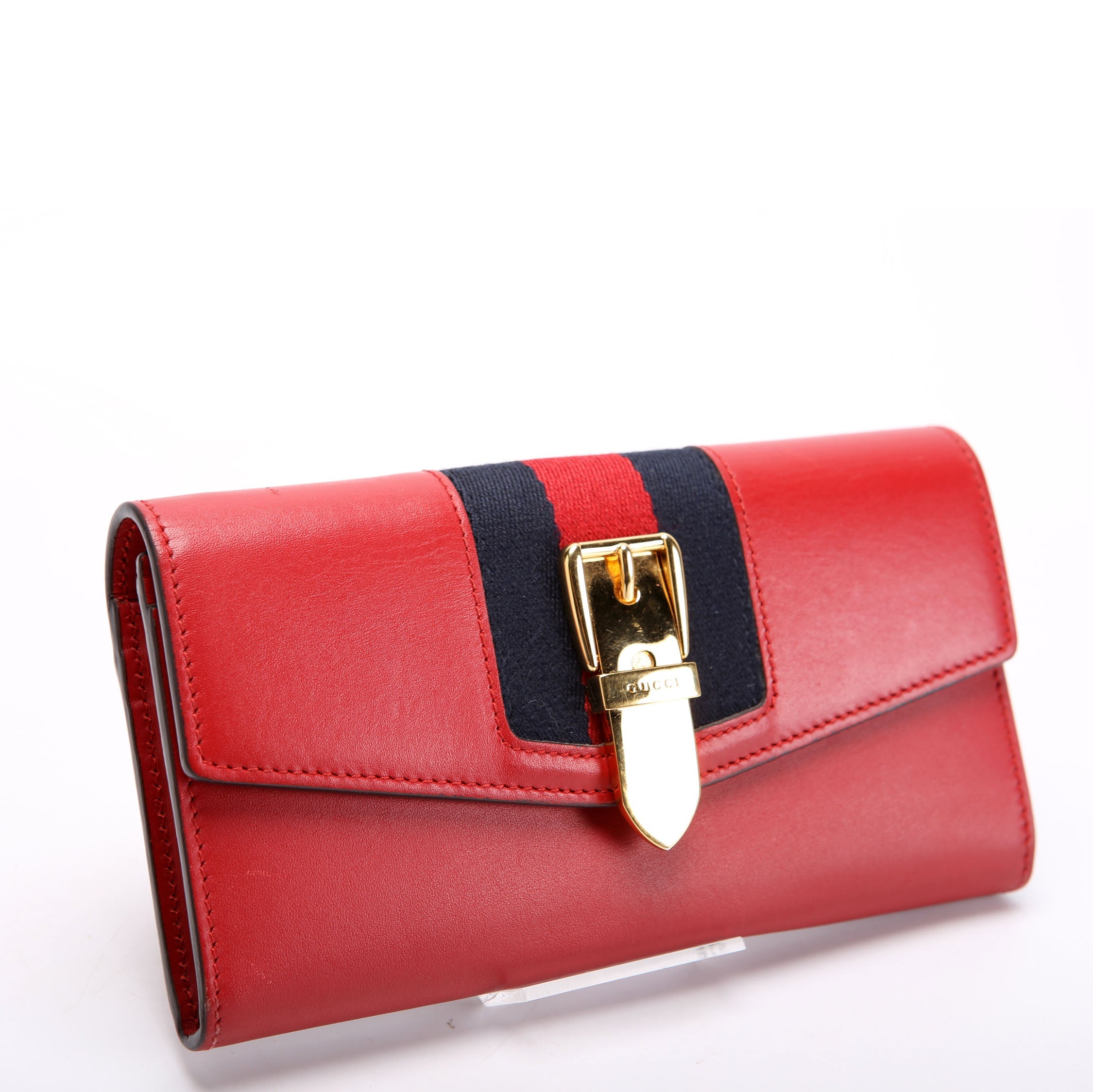 Gucci 476084 Sylvie Continental Wallet Red