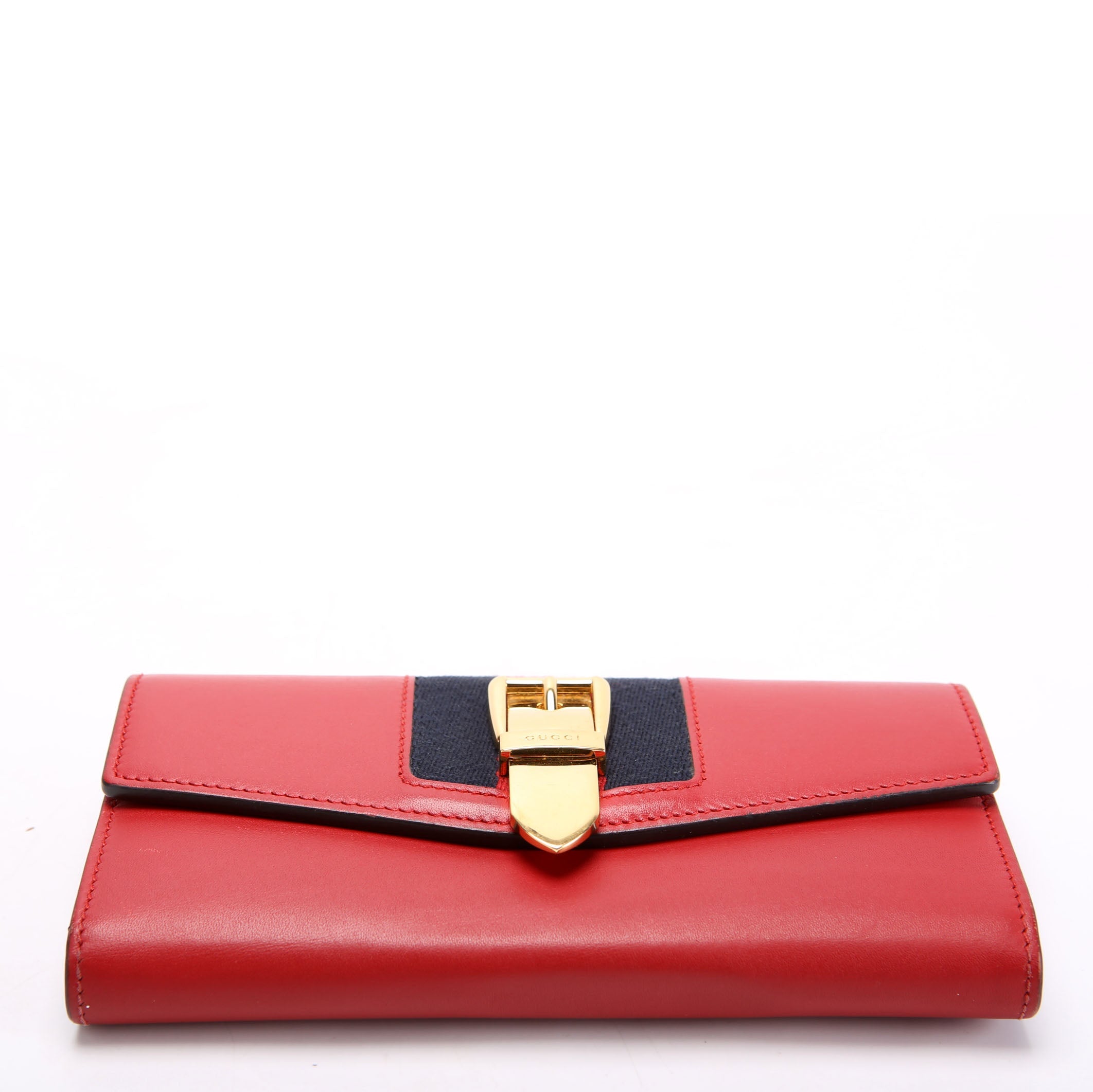 Gucci 476084 Sylvie Continental Wallet Red