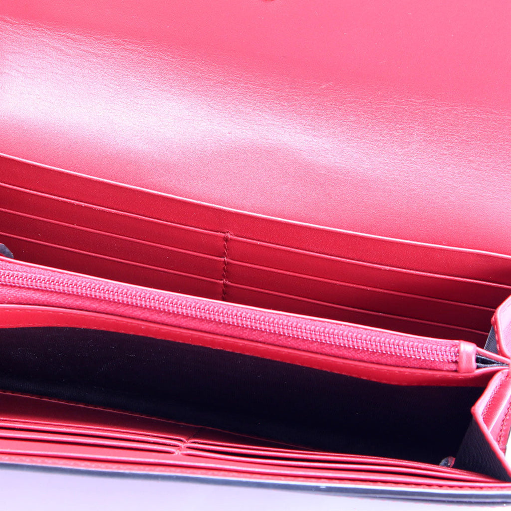 Gucci 476084 Sylvie Continental Wallet Red