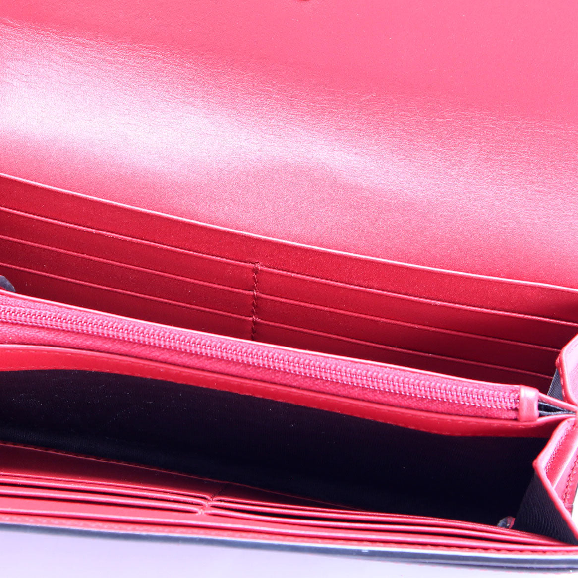 Gucci 476084 Sylvie Continental Wallet Red