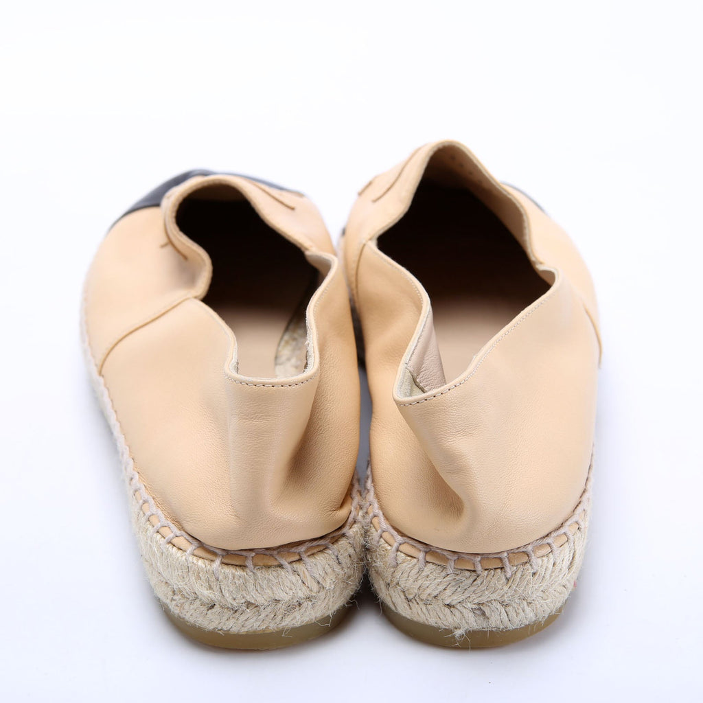 CC Logo Espadrilles Size 40 Tan/Black