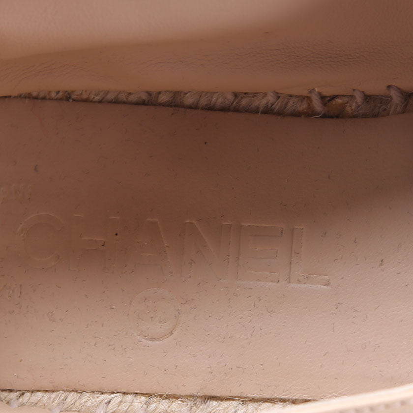 CC Logo Espadrilles Size 40 Tan/Black
