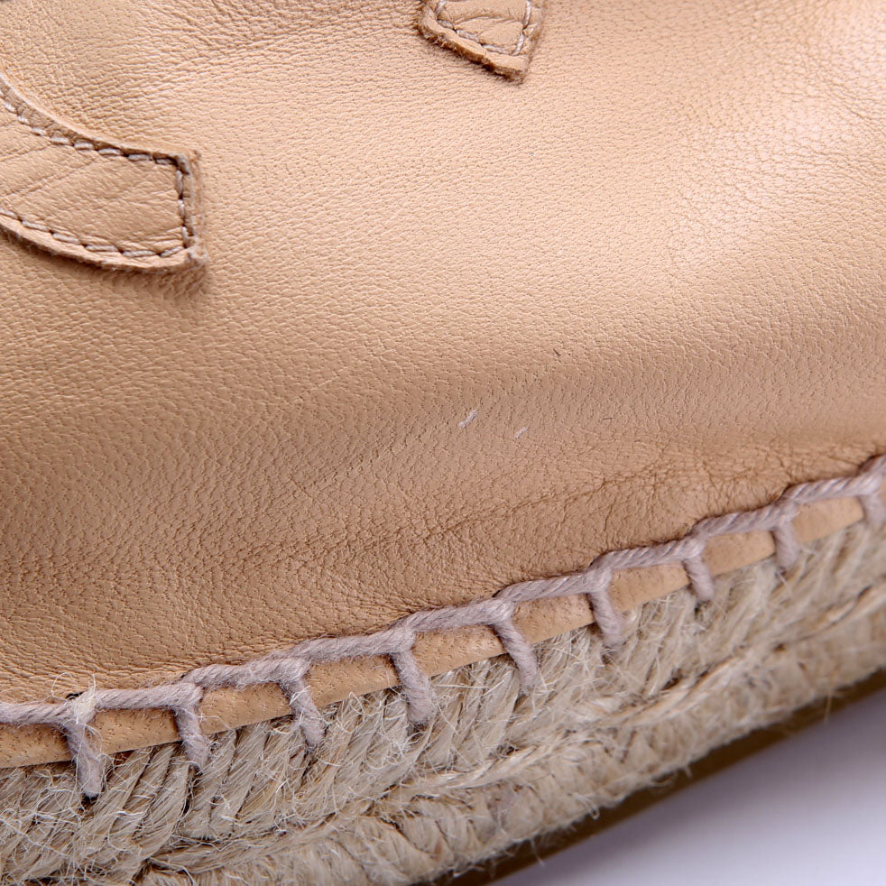 CC Logo Espadrilles Size 40 Tan/Black