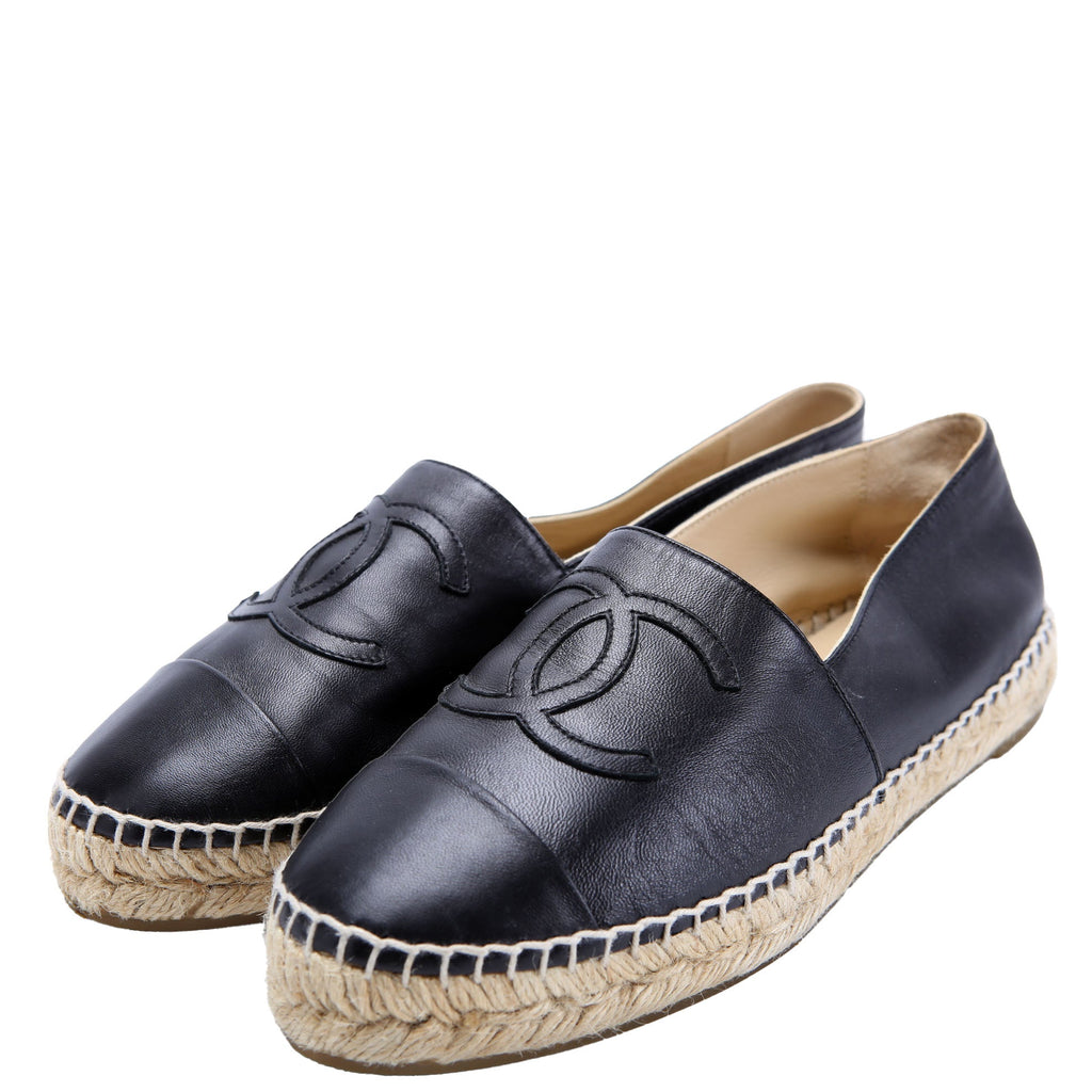 CC Logo Espadrilles Size 37 Black