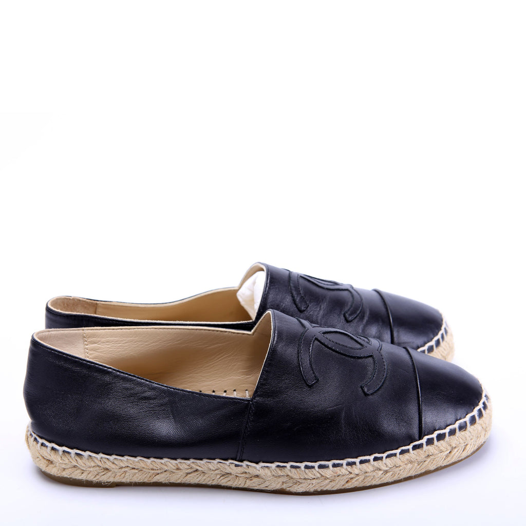 CC Logo Espadrilles Size 37 Black