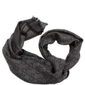 Gucci 165904 GG Jacquard Knit Scarf Grey