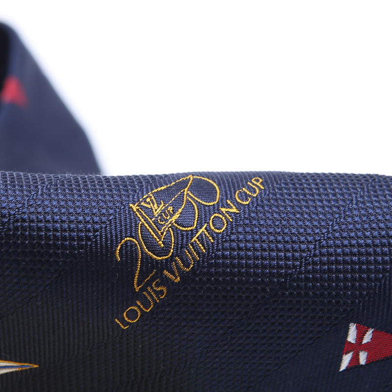 LV Cup Silk Tie Navy