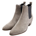 SAINT LAURENT Suede Chelsea Ankle Boots Size 37.5 Taupe