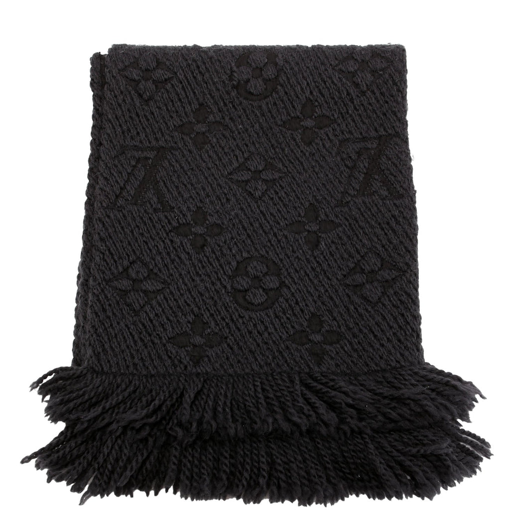 Logomania Wool/Silk Scarf Black