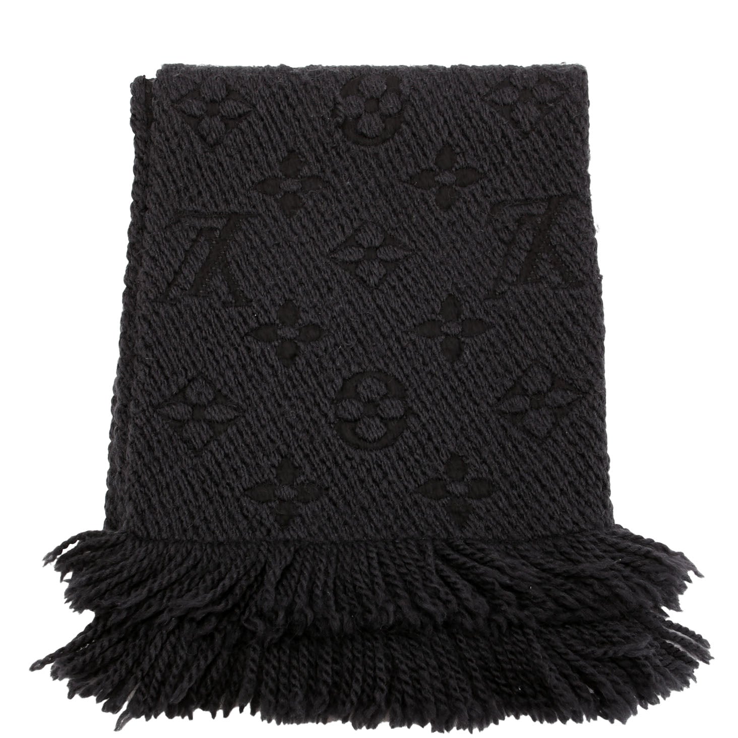 Logomania Wool/Silk Scarf Black