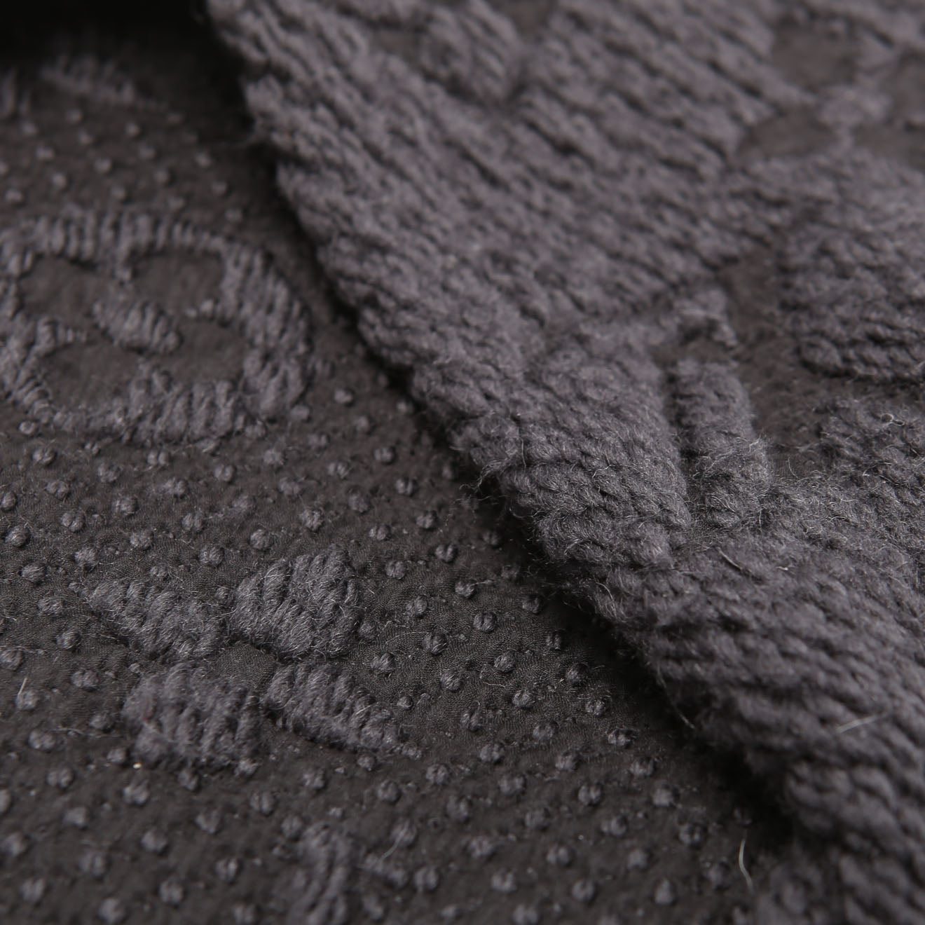 Logomania Wool/Silk Scarf Black