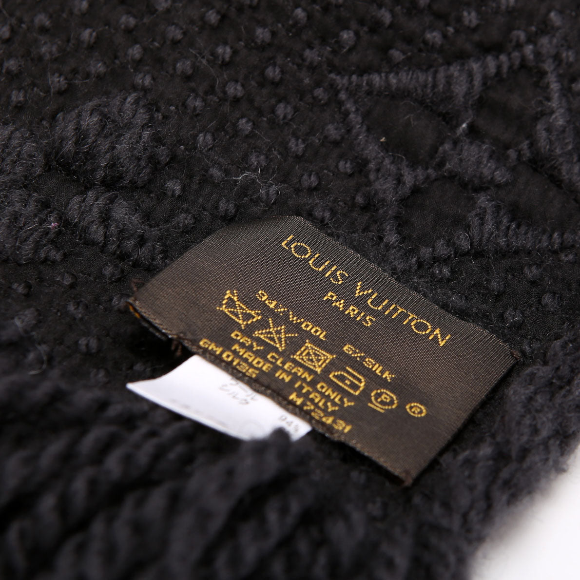 Logomania Wool/Silk Scarf Black