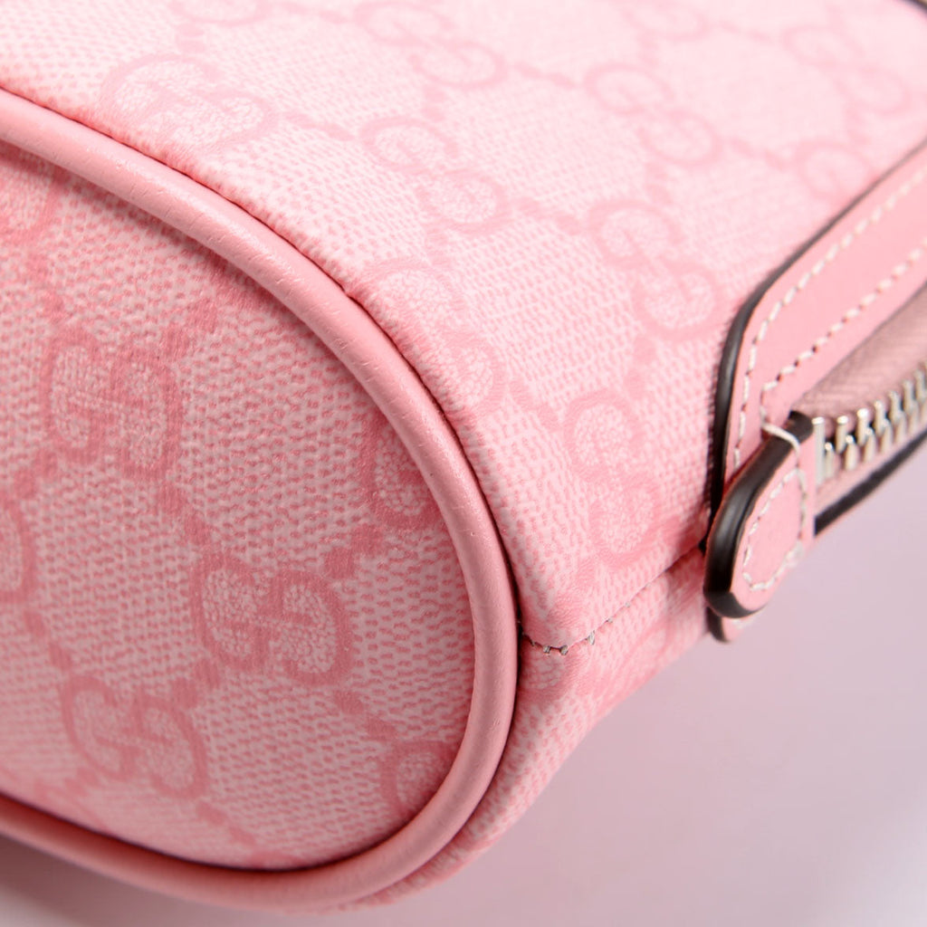625551 Ophidia GG Supreme Large Cosmetic Case Pink