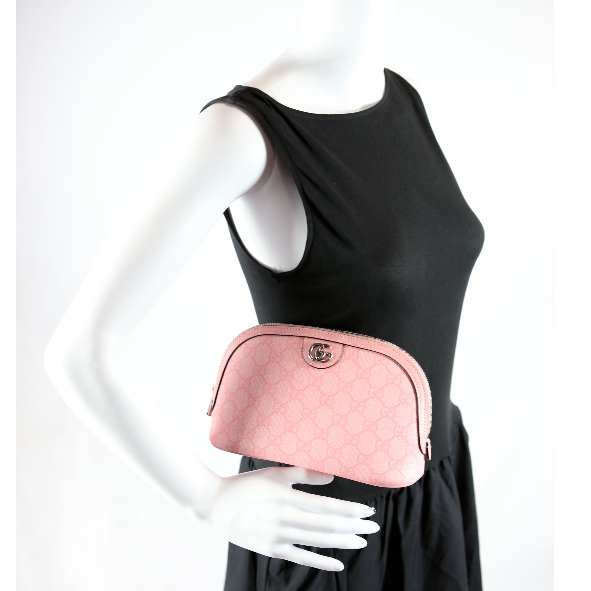 625551 Ophidia GG Supreme Large Cosmetic Case Pink