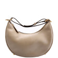 Fendi 8BR798 Fendigraphy Small Leather Hobo Beige