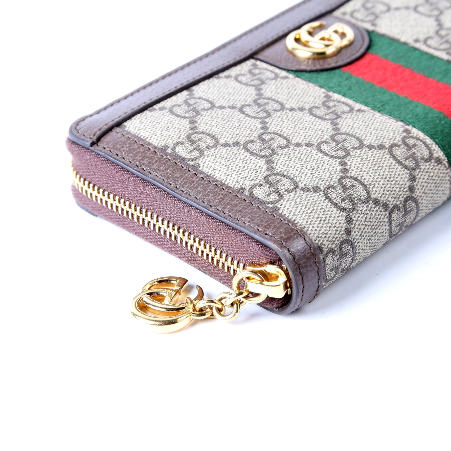 Gucci 523154 GG Supreme Ophidia Zip Wallet