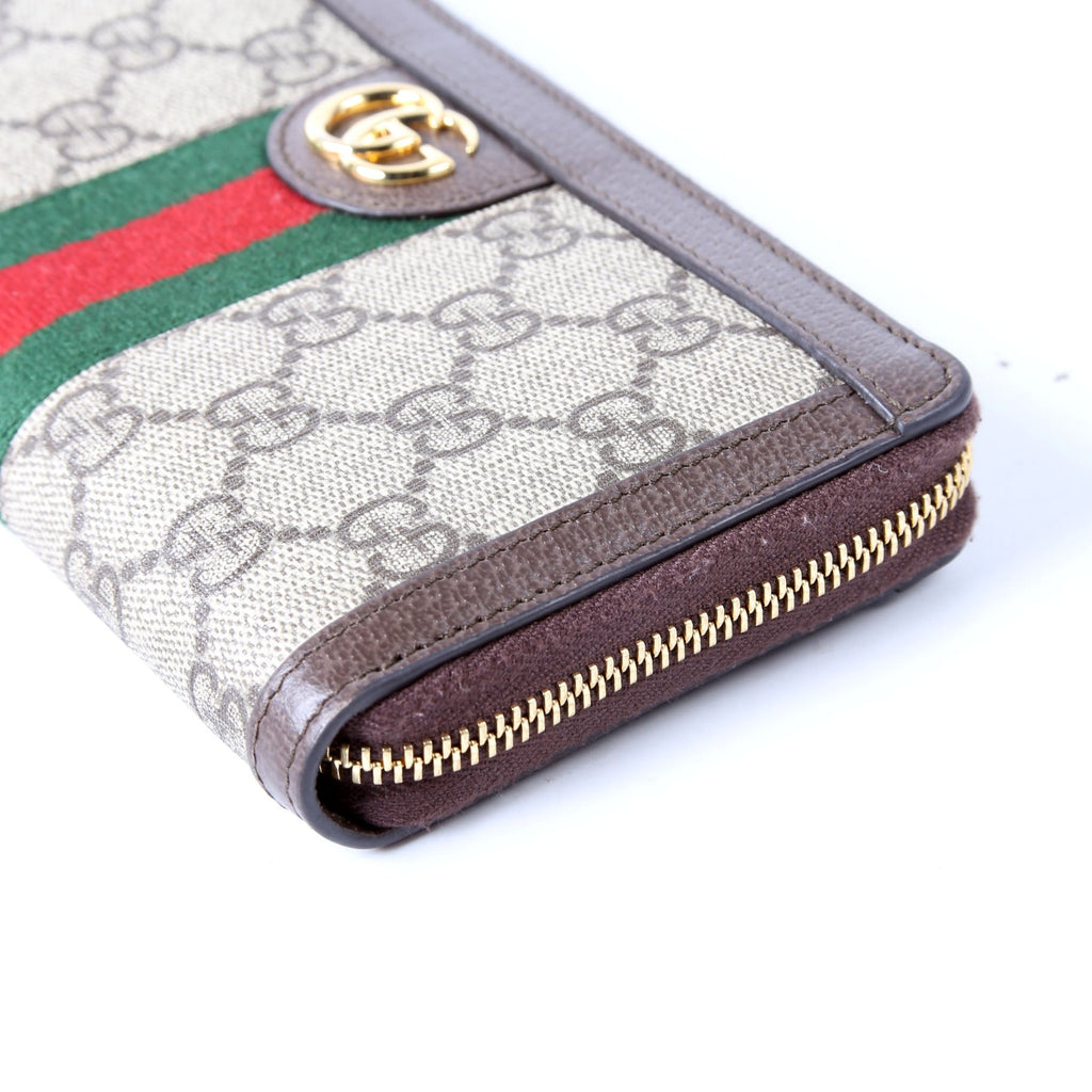 Gucci 523154 GG Supreme Ophidia Zip Wallet