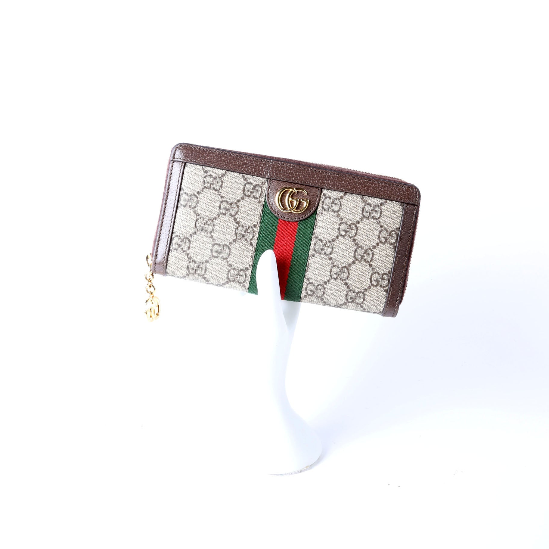 Gucci 523154 GG Supreme Ophidia Zip Wallet