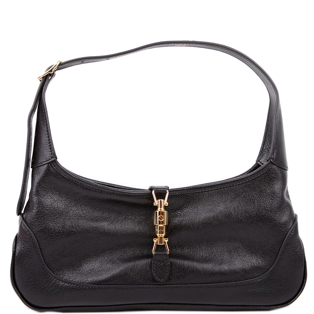 Gucci 863137 Jackie Slim Shoulder Small Leather Black