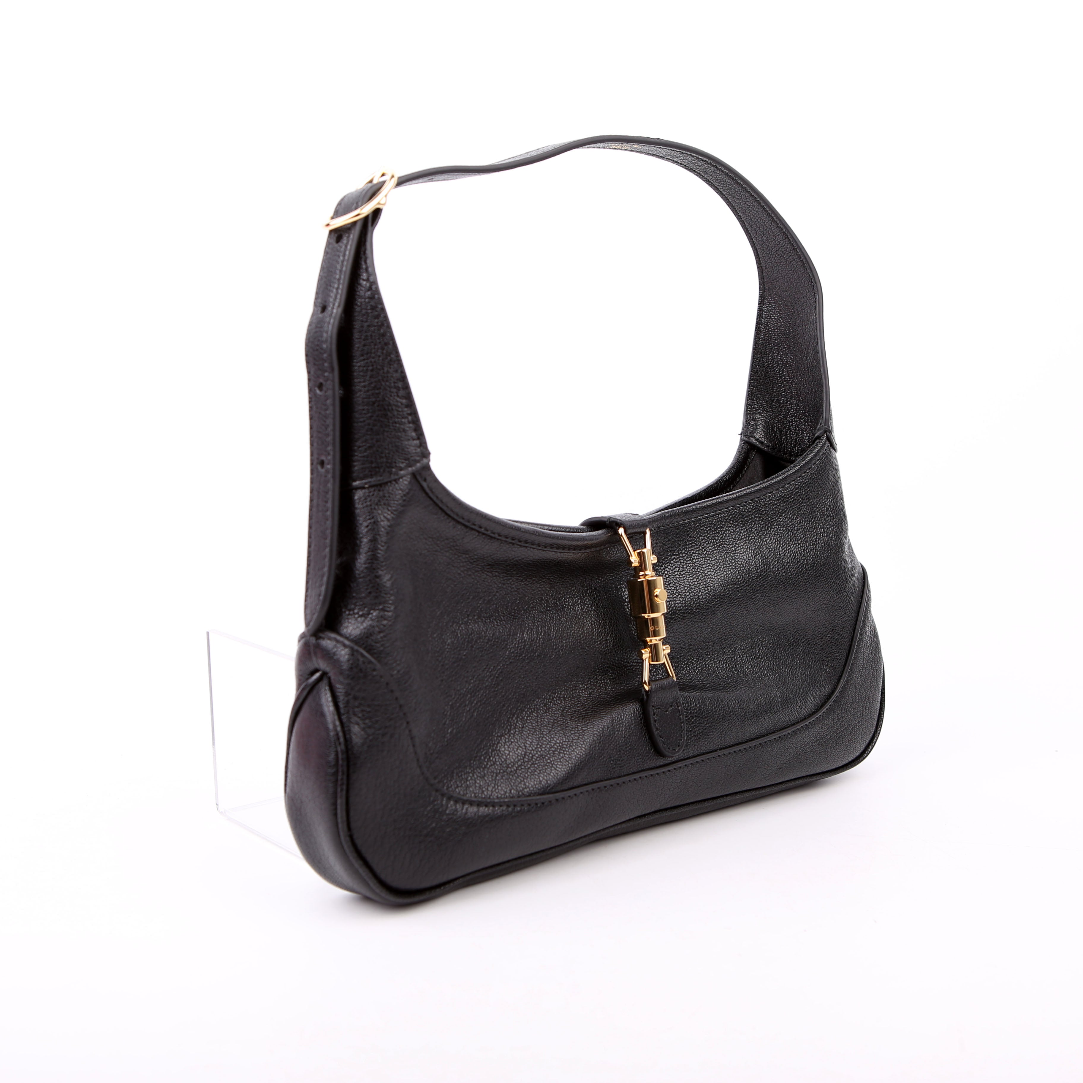 Gucci 863137 Jackie Slim Shoulder Small Leather Black