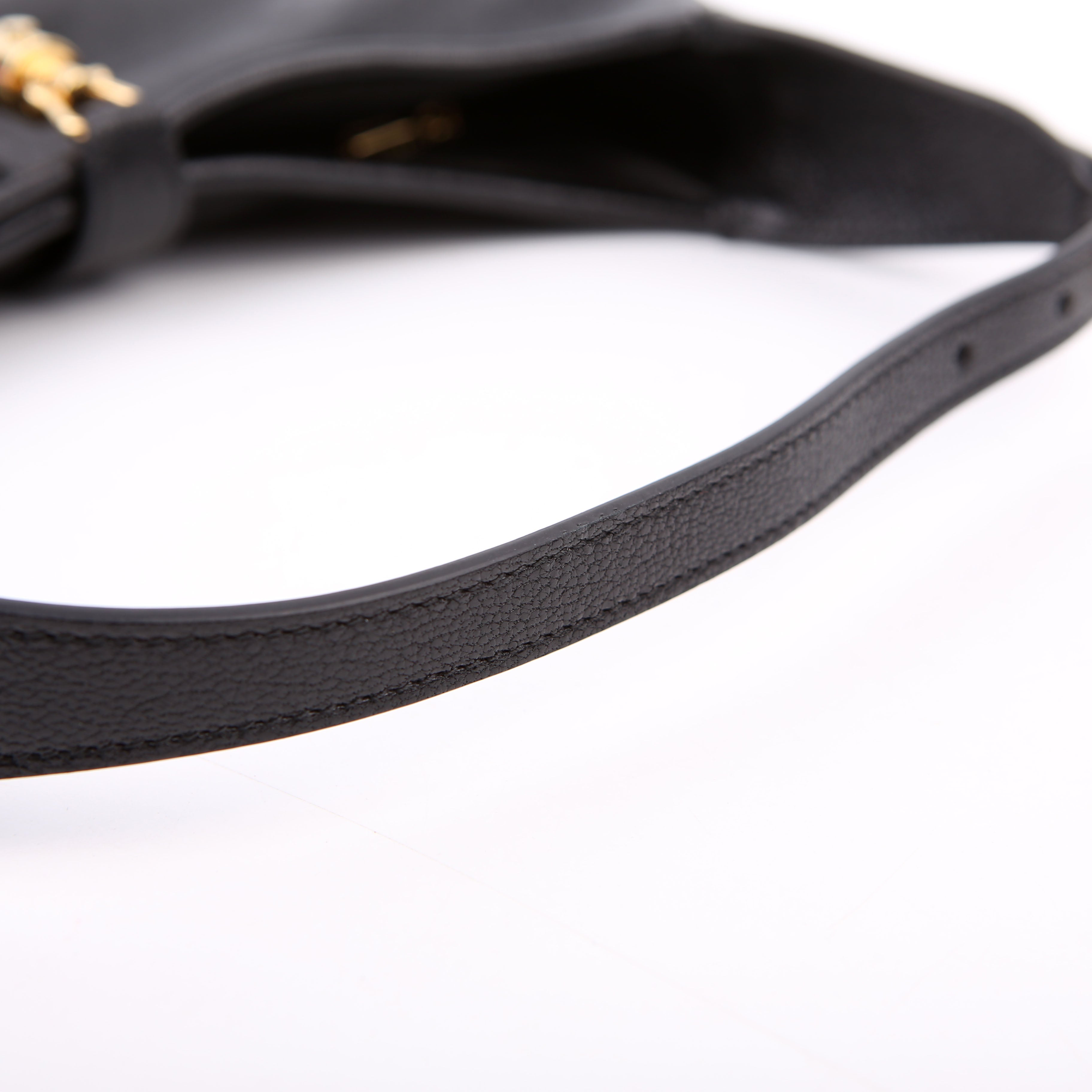 Gucci 863137 Jackie Slim Shoulder Small Leather Black