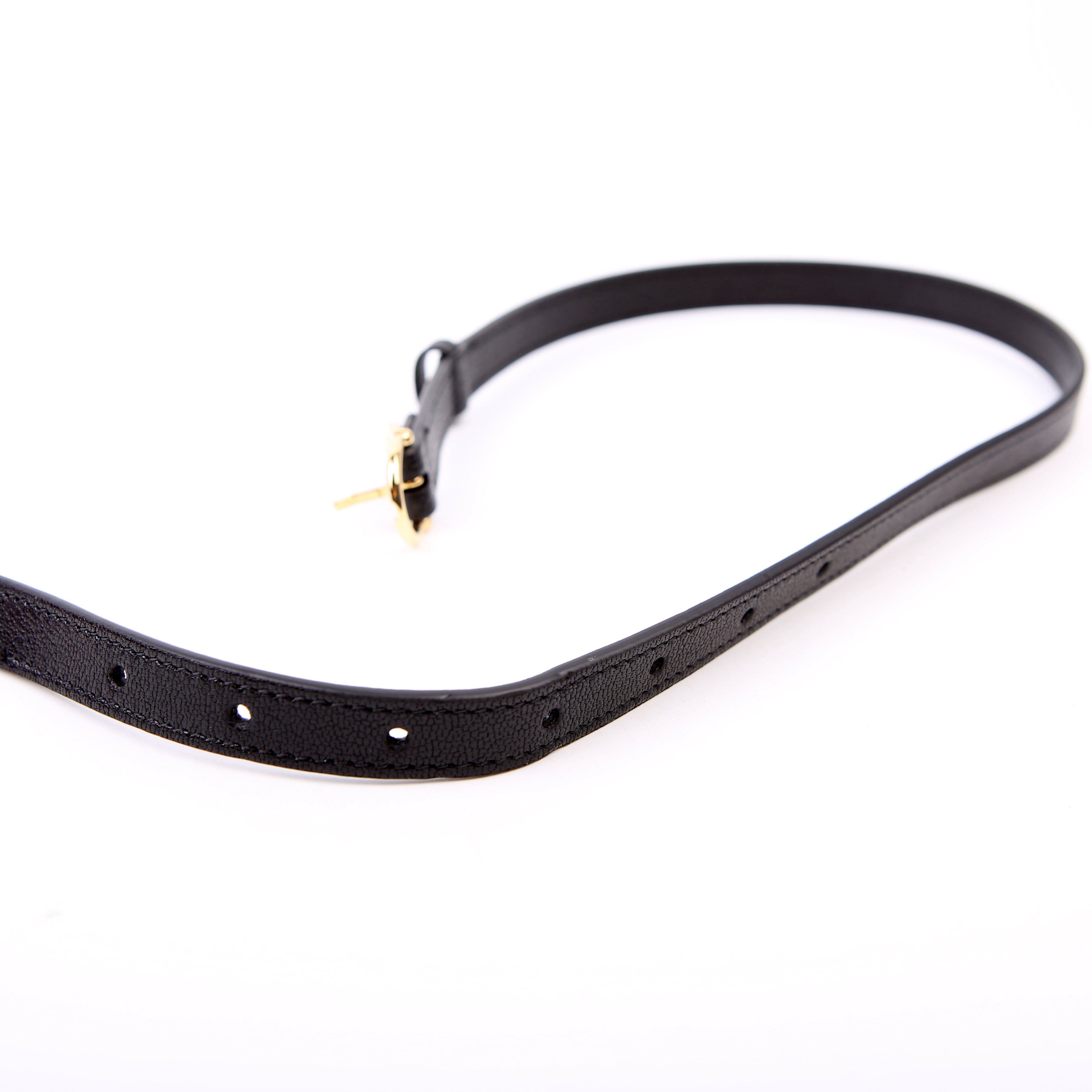 Gucci 863137 Jackie Slim Shoulder Small Leather Black