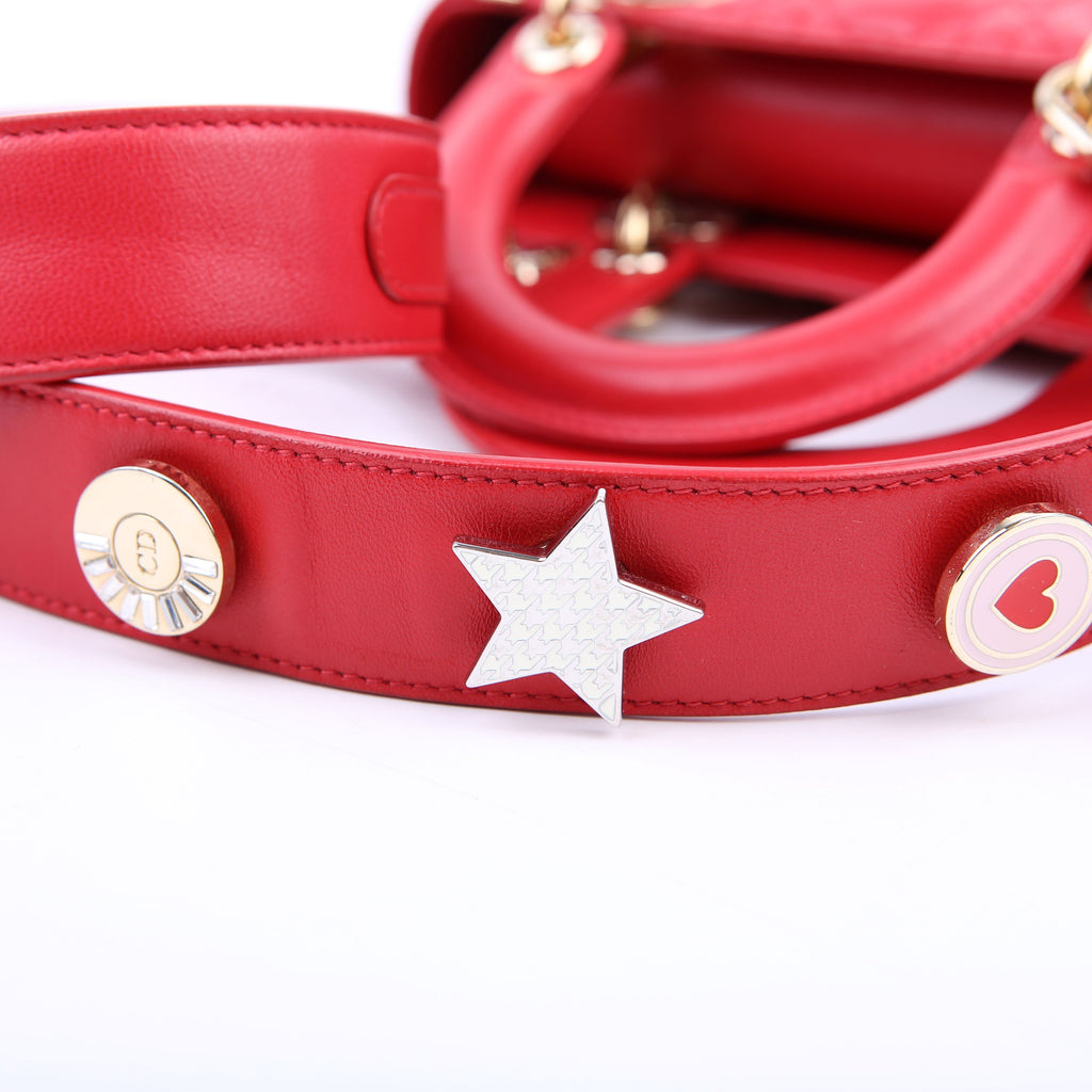 Dior My Lady Dior Lucky Badges Red
