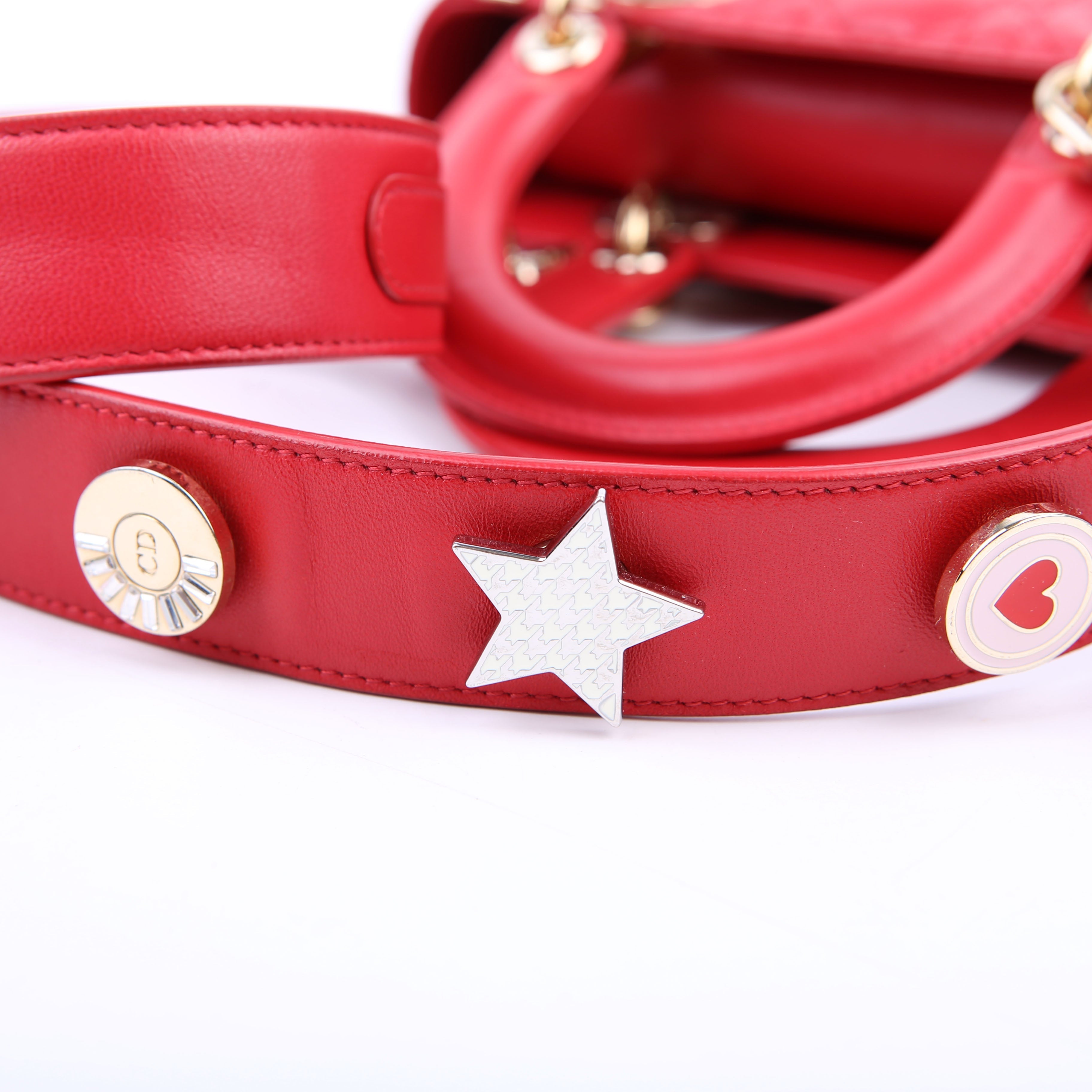 Dior My Lady Dior Lucky Badges Red