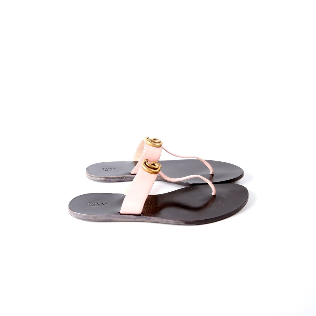 Gucci Marmont T Strap Sandals Size 42 Pink