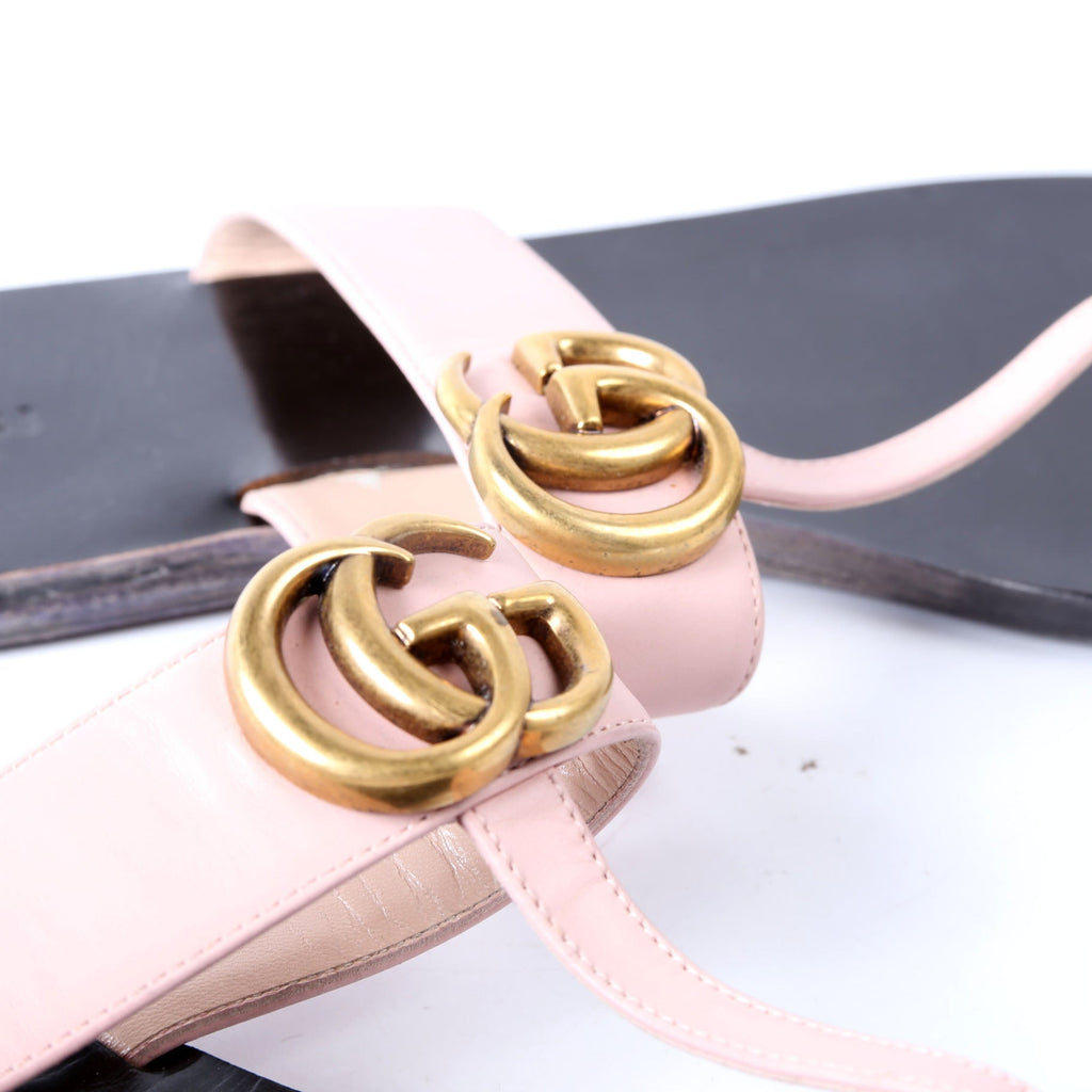 Gucci Marmont T Strap Sandals Size 42 Pink
