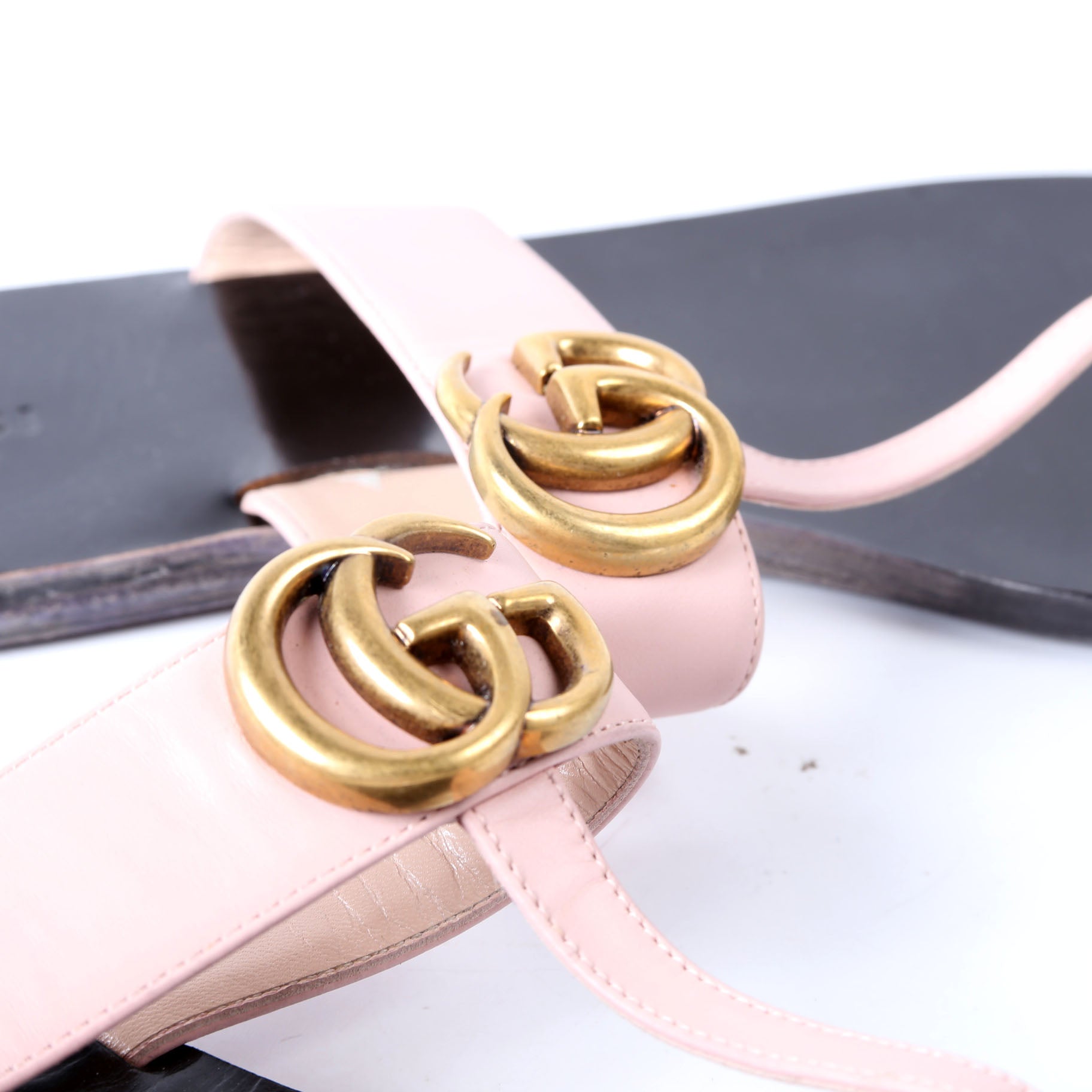 Gucci Marmont T Strap Sandals Size 42 Pink