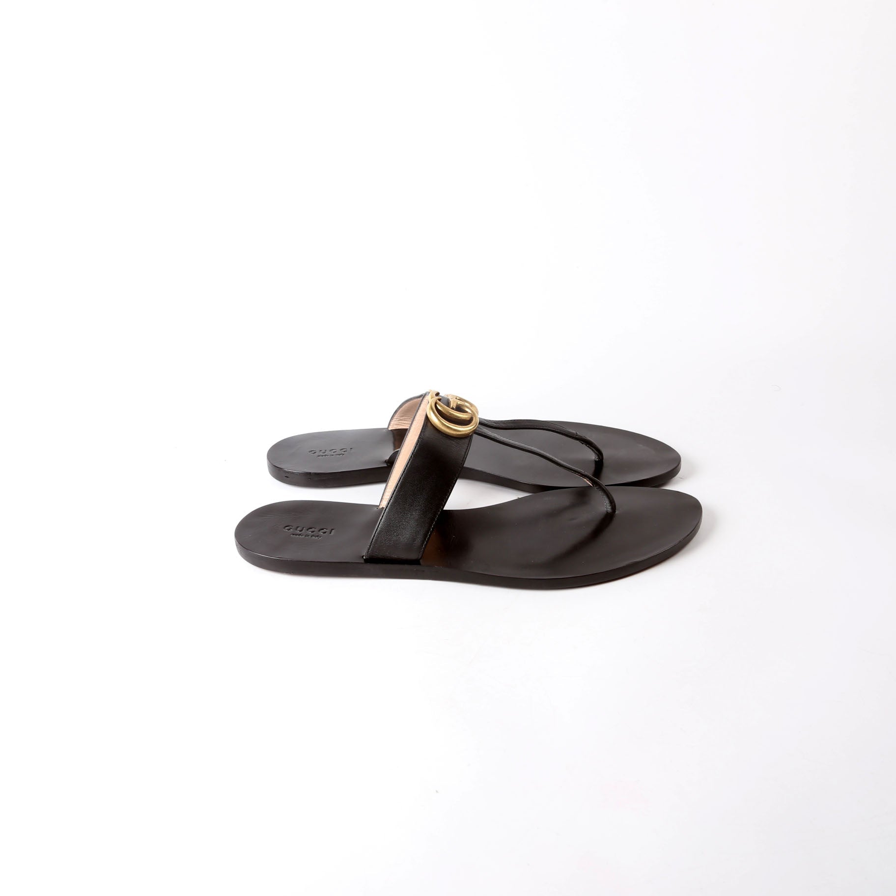 Marmont T Strap Sandals Size 42 Black