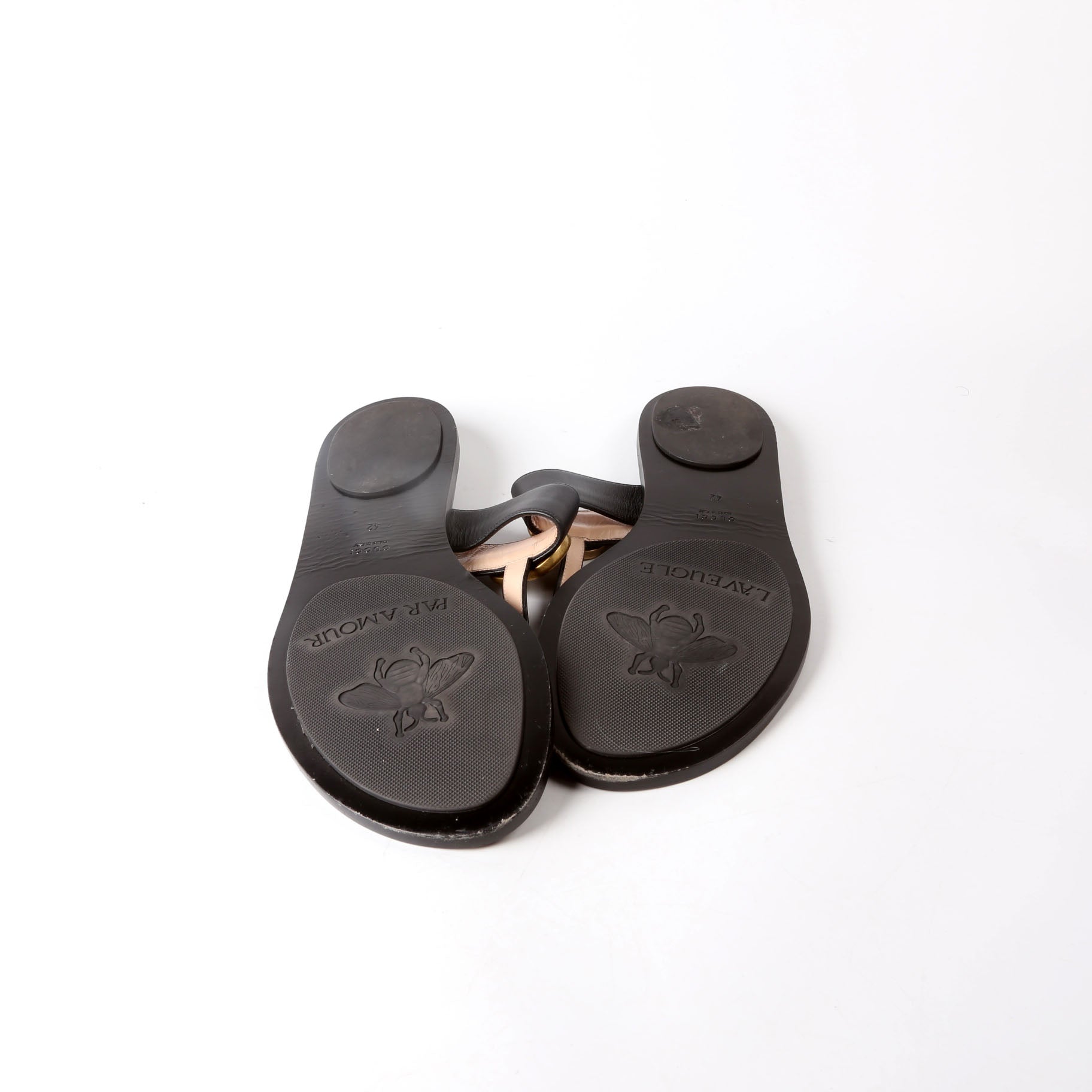 Marmont T Strap Sandals Size 42 Black
