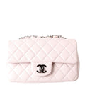Classic Flap Mini Rectangle Lambskin RFID Pink