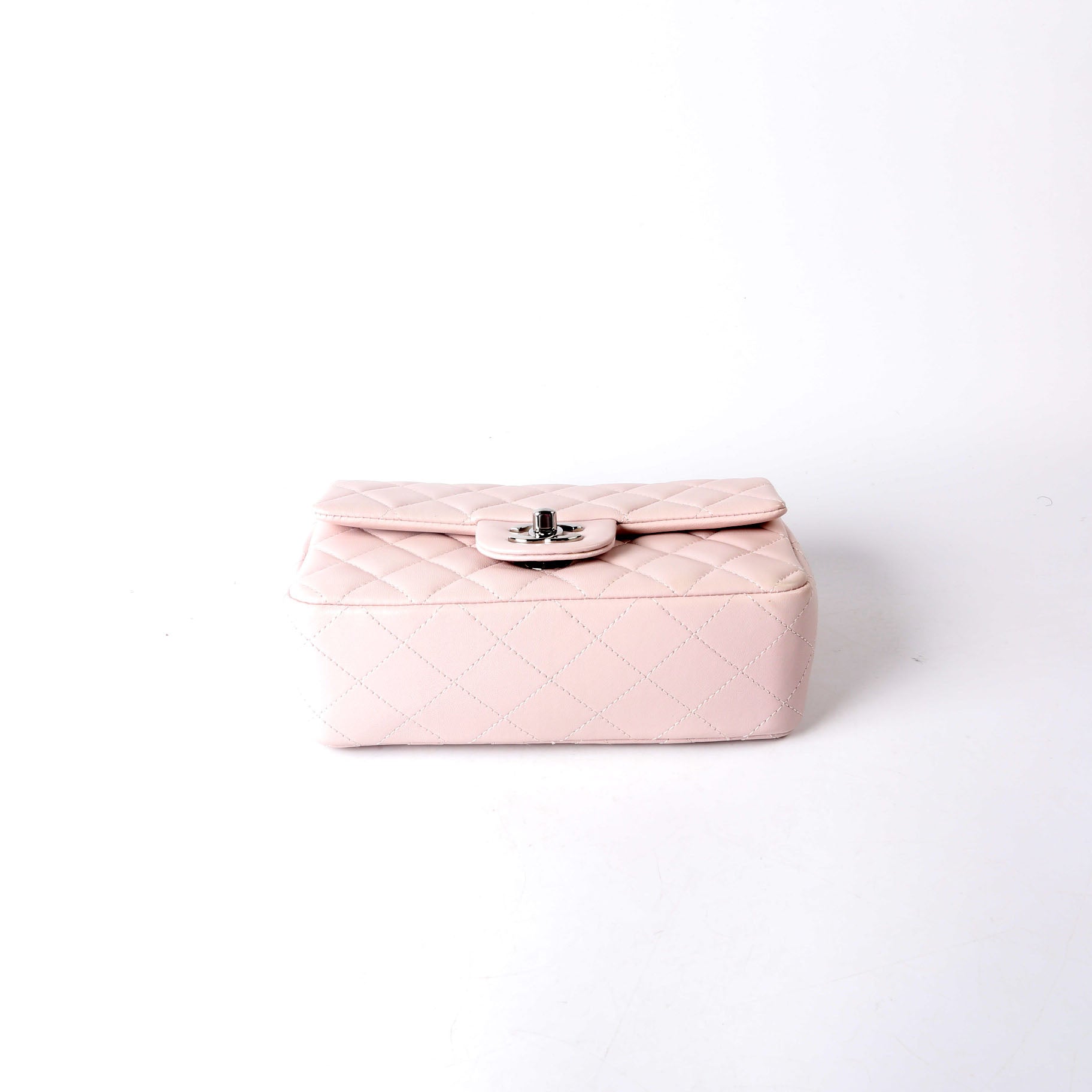Classic Flap Mini Rectangle Lambskin RFID Pink