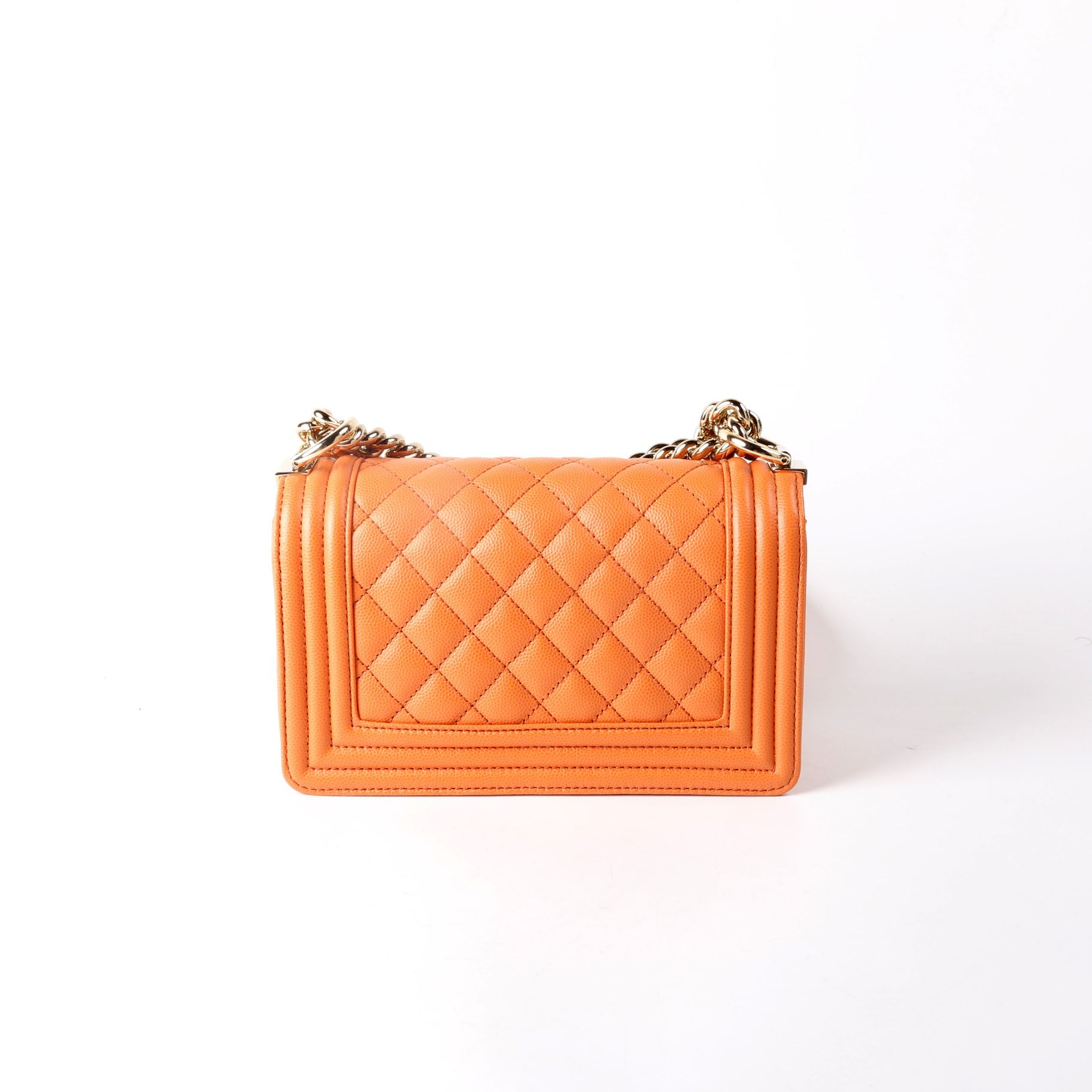 Boy Flap Small Caviar RFID Orange