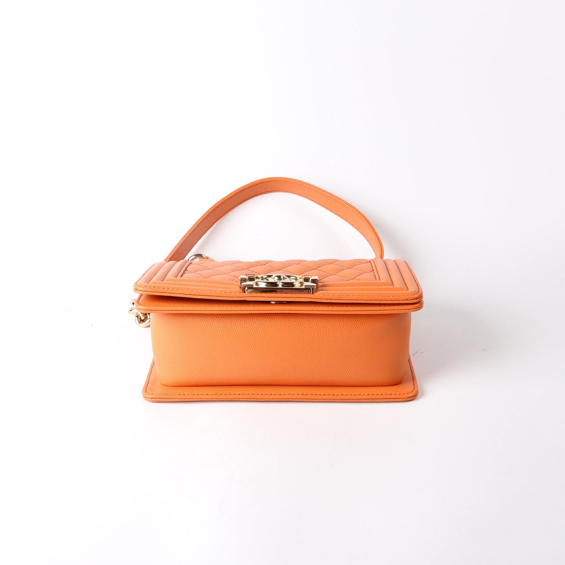 Boy Flap Small Caviar RFID Orange