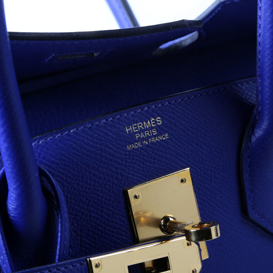Birkin 30 Epsom 2018 Blue Electrique