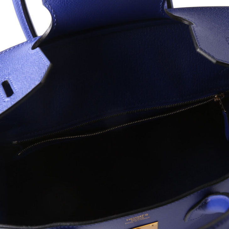 Birkin 30 Epsom 2018 Blue Electrique