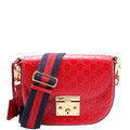 Gucci 453189 Padlock Guccissima Medium Messenger Red