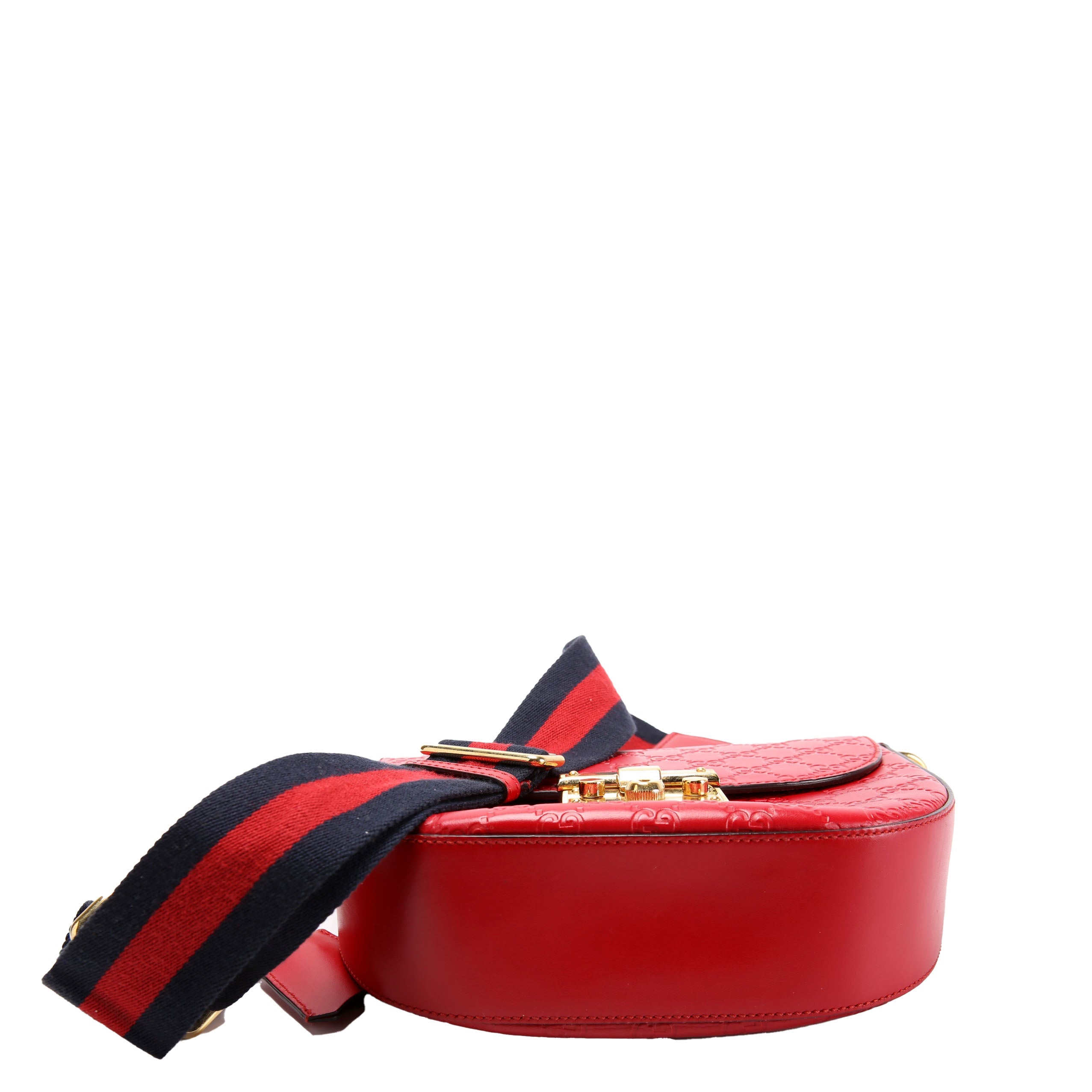 Gucci 453189 Padlock Guccissima Medium Messenger Red