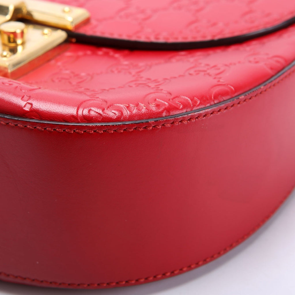 Gucci 453189 Padlock Guccissima Medium Messenger Red