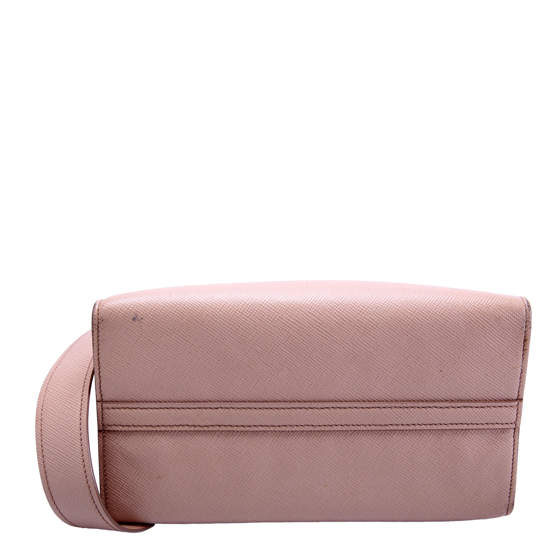 Prada Saffiano Cuir Monochrome Top Handle Tote Nude