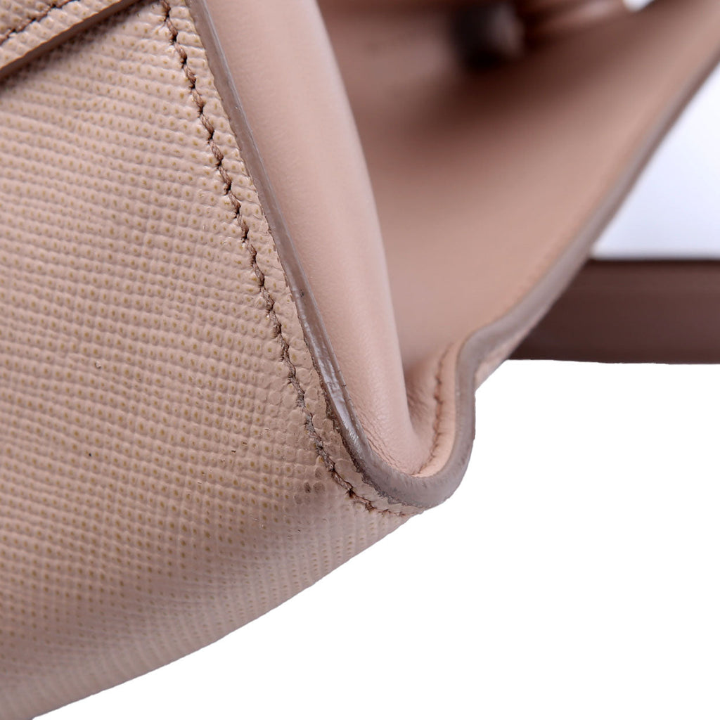 Prada Saffiano Cuir Monochrome Top Handle Tote Nude