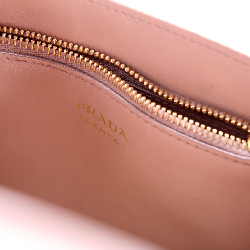 Prada Saffiano Cuir Monochrome Top Handle Tote Nude