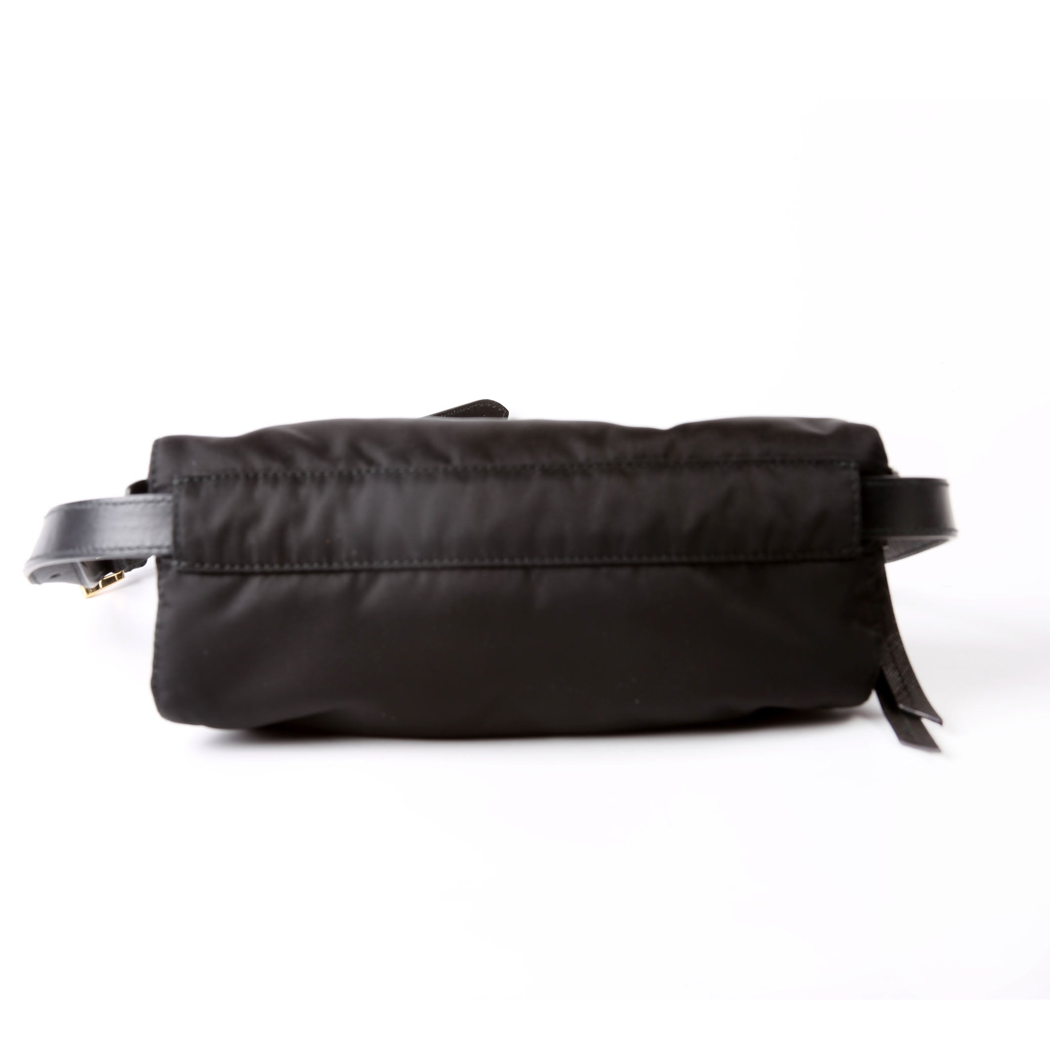 Prada 1BL045 Re-Nylon Saffiano Belt Bag Black