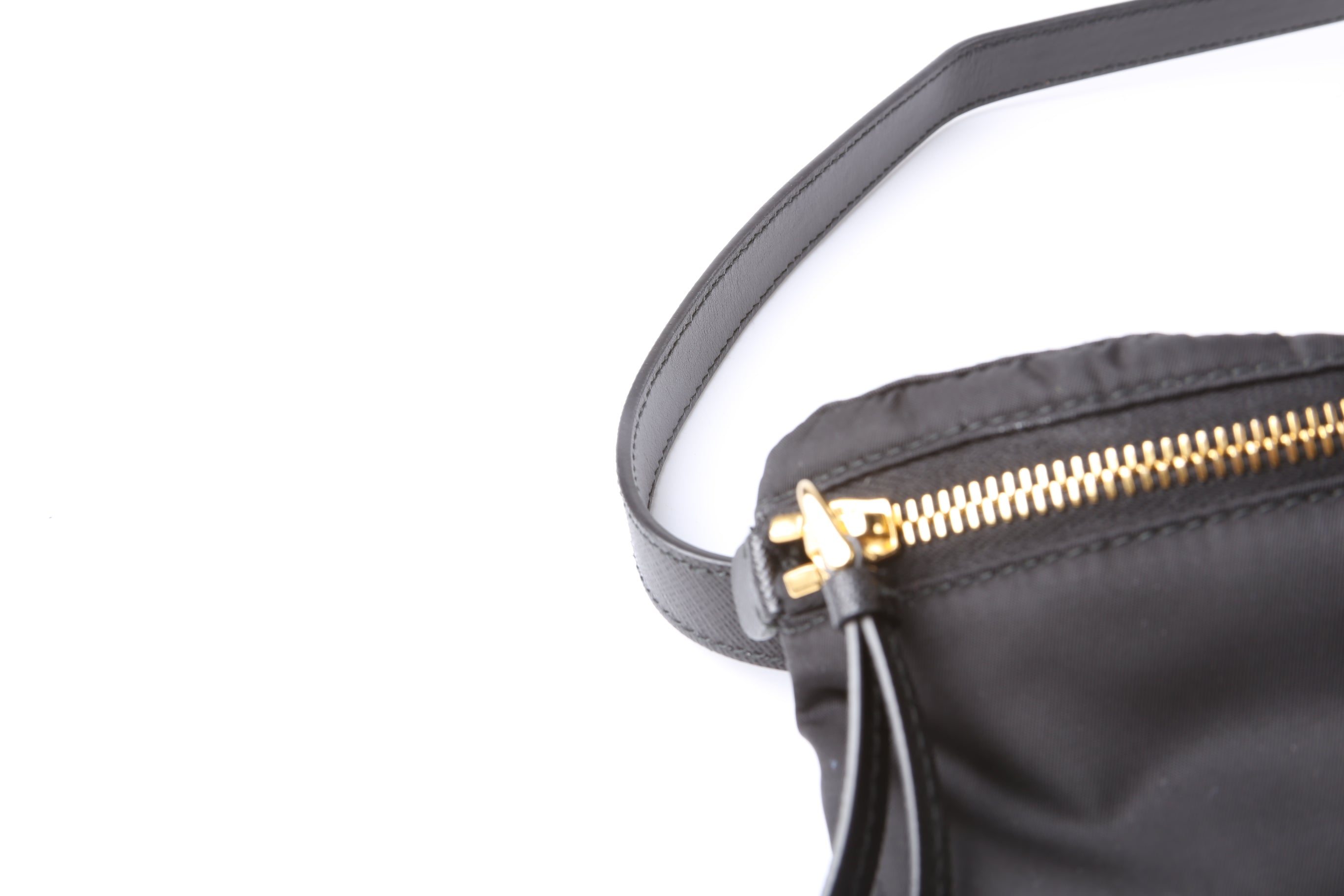 Prada 1BL045 Re-Nylon Saffiano Belt Bag Black