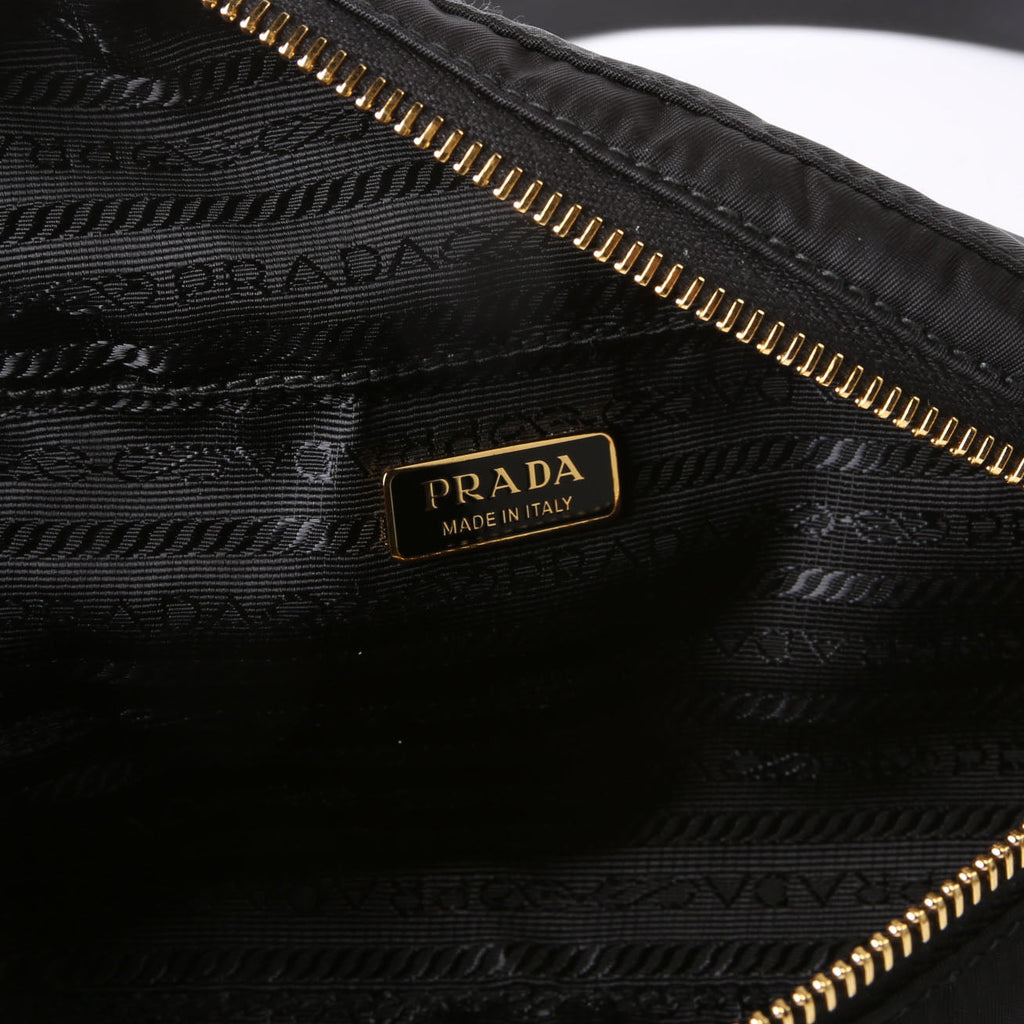 Prada 1BL045 Re-Nylon Saffiano Belt Bag Black