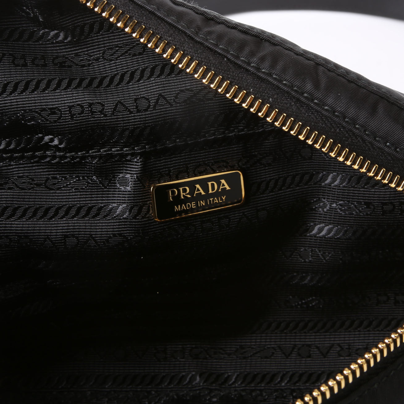 Prada 1BL045 Re-Nylon Saffiano Belt Bag Black